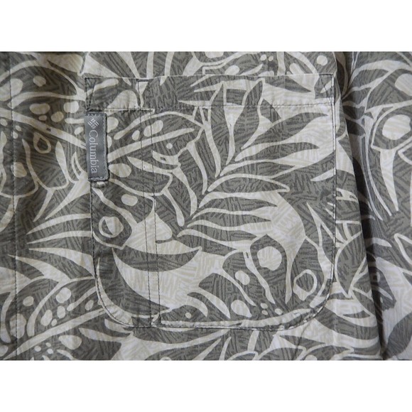 Columbia Men's Hawaiian Shirt Sz L Short Sleeve Tropical Aloha Luau Button Front - Picture 3 of 8